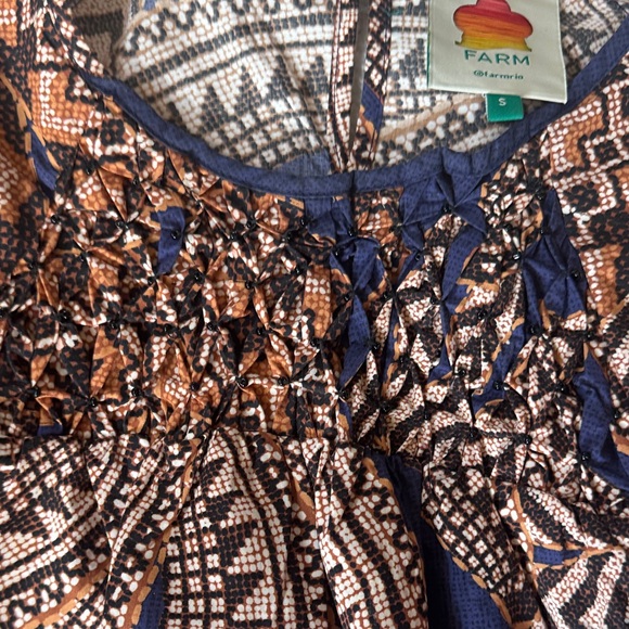 Colorful Geometric Patterned Farm Rio Dress - Picture 2 of 5